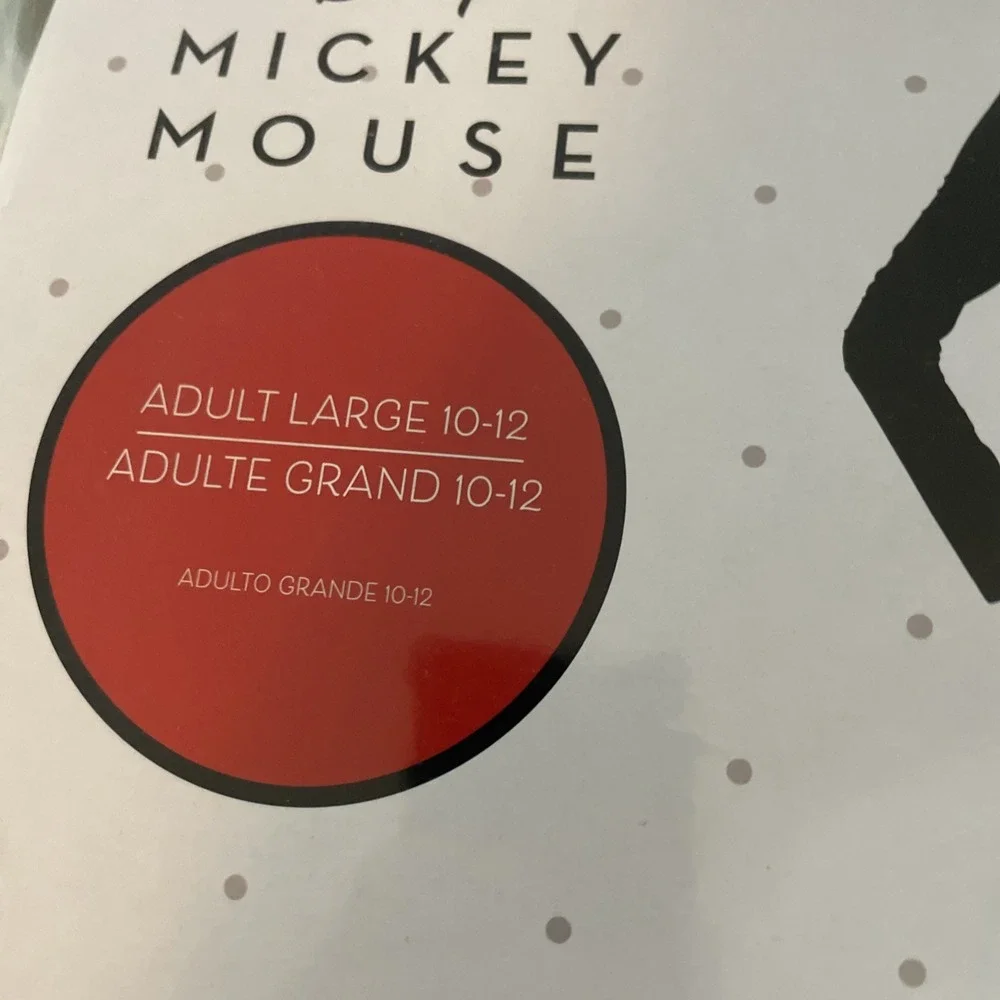 Disney's Micky Mouse Costume Adult SZ‎ Large Disney  Catsuit Headband Tail NWT